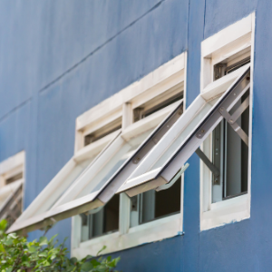 window with awning